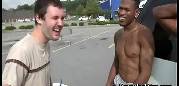  Black Gay Muscular Man Seduces Teen White BOy For A Good Fuck 05